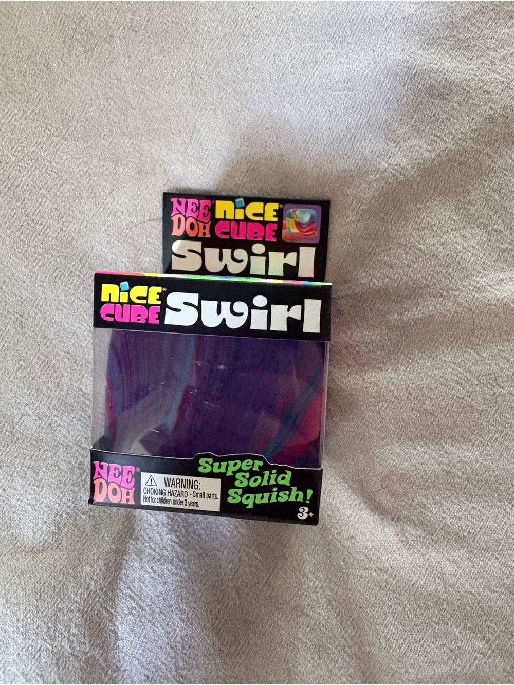 NeeDoh Nice Cube Swirl - Purple Pink Blue Swirl Squishy